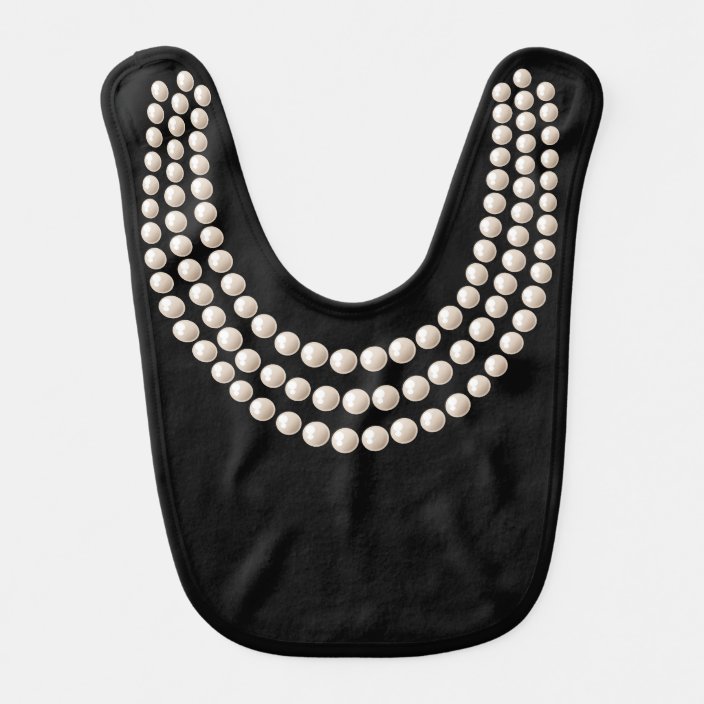 baby bib with pearls