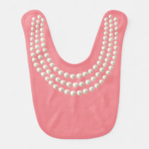 baby bib with pearls