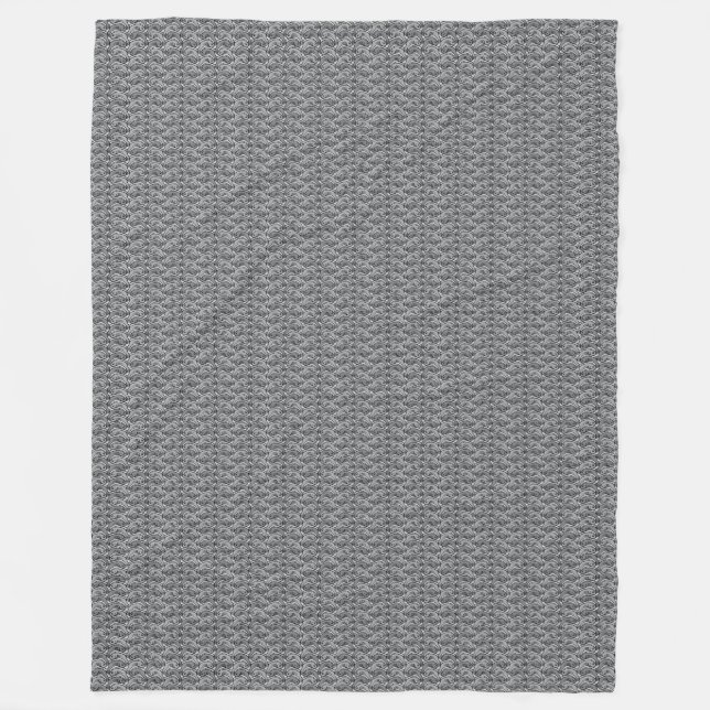 Little Jumping Fish Gray Fleece Blanket (Front)