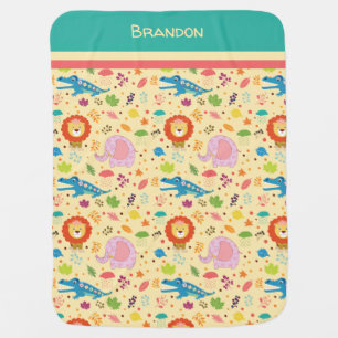 Little Jungle Animals Baby Blanket