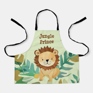 Little Jungle Prince Lion Birthday Apron