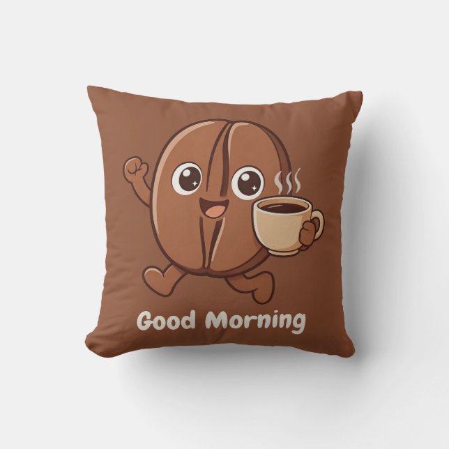 Little Kaka – Good Morning  Throw Pillow (Front)