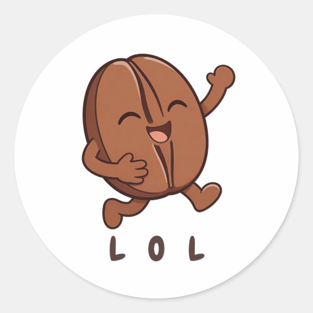 Little Kaka – Powered by Coffee Classic Round Sticker (Front)