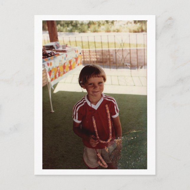 Little Kid in Red Postcard (Front)