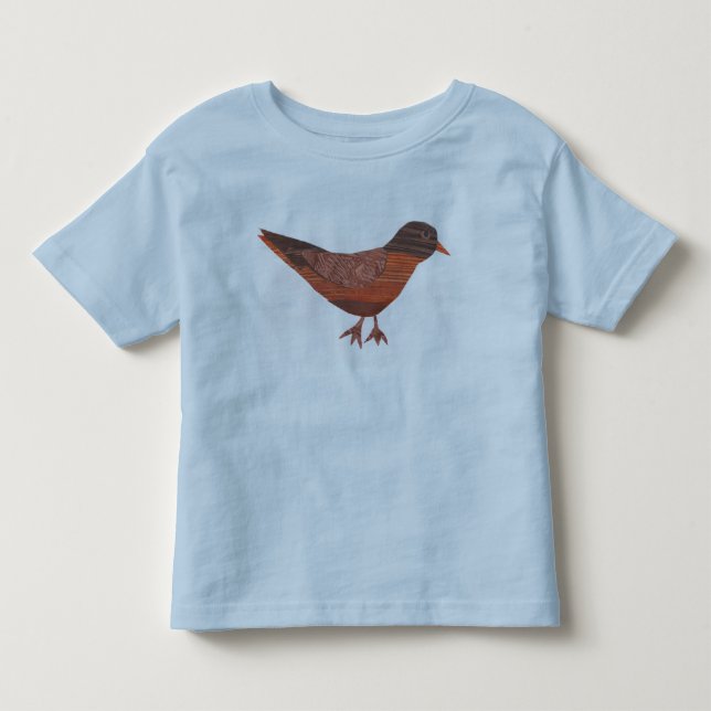 Little Kid Robin Bird T-Shirt Gender Neutral Shirt (Front)