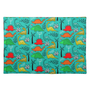 Little Kids Dinosaur Nursery Decor Cloth Placemat