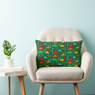 Little Kids Dinosaur Nursery Decor Lumbar Pillow
