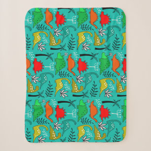 Little Kids Dinosaur Nursery Decor Sherpa Blanket