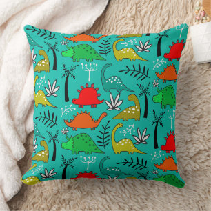 Little Kids Dinosaur Nursery Decor Throw Pillow