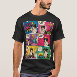 Little King Big Peace Comic Dog T-Shirt