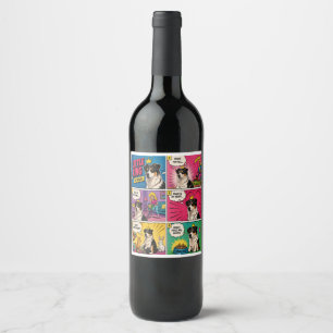Little King Big Peace Funny Dog Wine Bottle Label