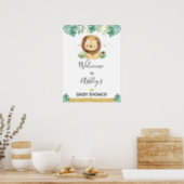 Little King Lion Crown Baby Shower Welcome Sign (Kitchen)