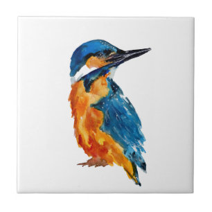 Little Kingfisher Bird Ceramic Tile