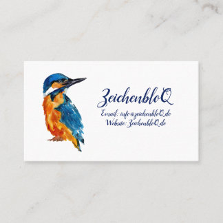 Little Kingfisher Watercolor Business Card