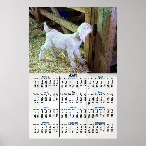 Little Kissing Kid 2024 Calendar Poster