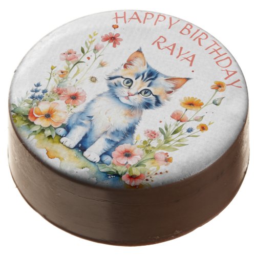 Little Kitten Girls Birthday Party Personalized Chocolate Covered Oreo