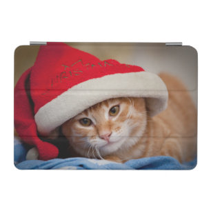 Little Kitten in Red Christmas Hat iPad Mini Cover