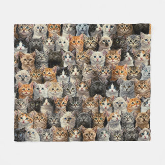 Little Kittens Parade Fleece Blanket