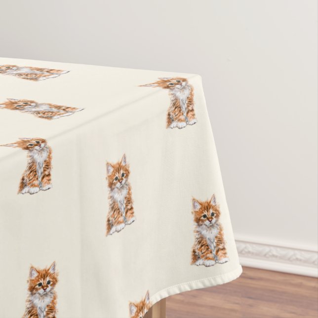 Little Kittens Tablecloth - Your Colors (In Situ)