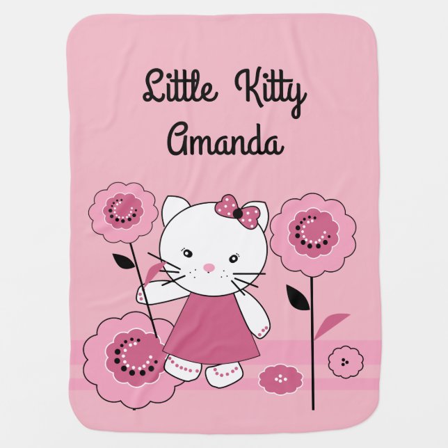 Little kitty baby blanket (Front)