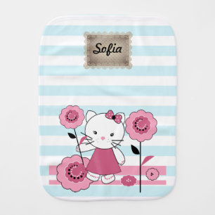 Little Kitty Baby Burp Cloth
