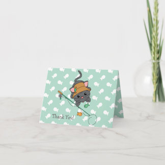 Little Kitty Birthday - Customized Thank You Card