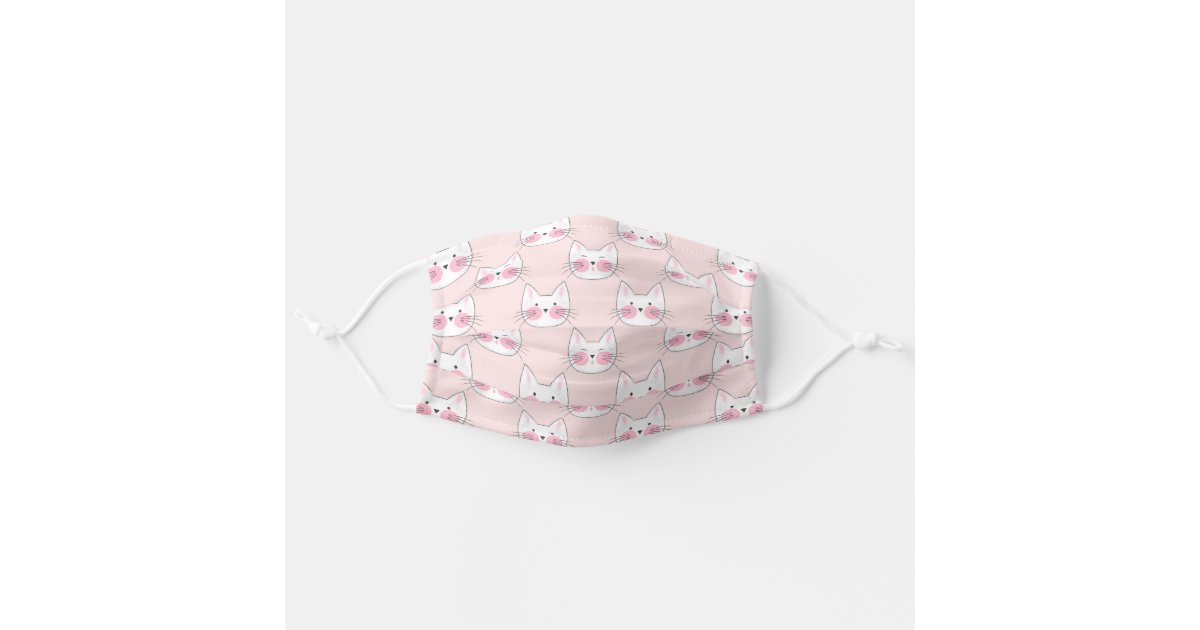 Little Kitty Cats Cute And Kawaii Cloth Face Mask Zazzle Com