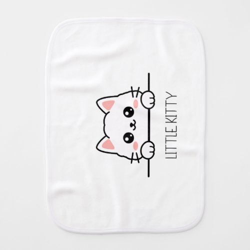 Little Kitty Cute Baby Design Burp Cloth