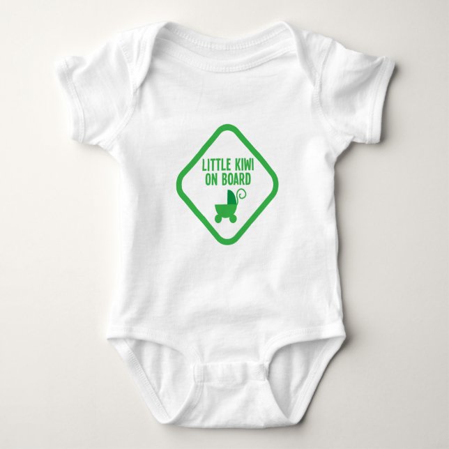Little KIWI on Board New Zealand Baby Bodysuit (Front)