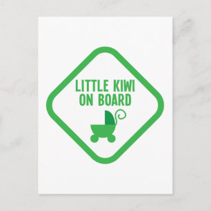 Little KIWI on Board New Zealand Postcard