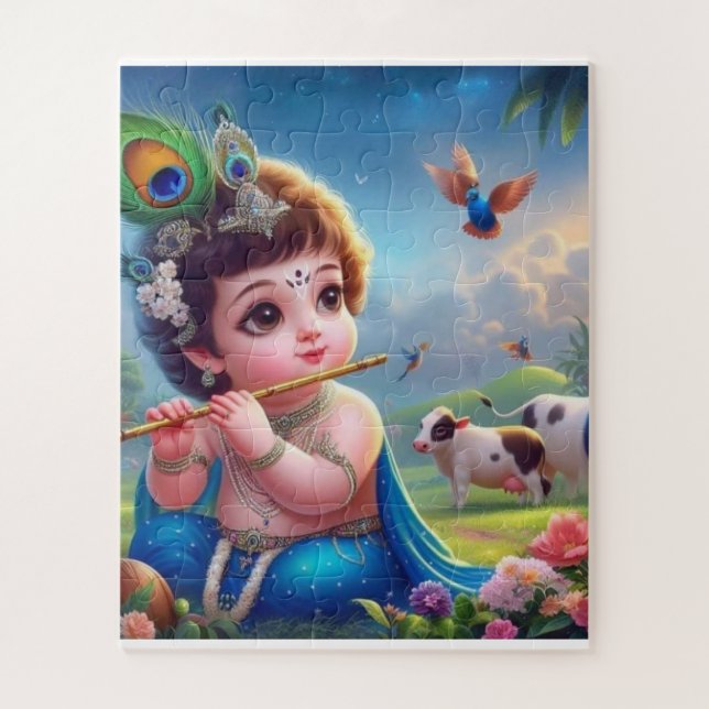 Little Krishna 50-Piece Jigsaw Puzzle" Puzzle (Vertical)