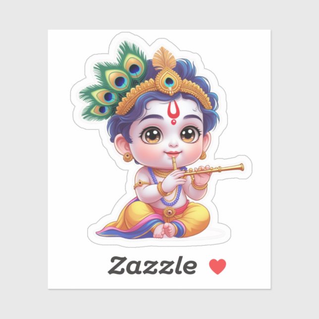 Little Krishna - Hindu God Sticker (Sheet)