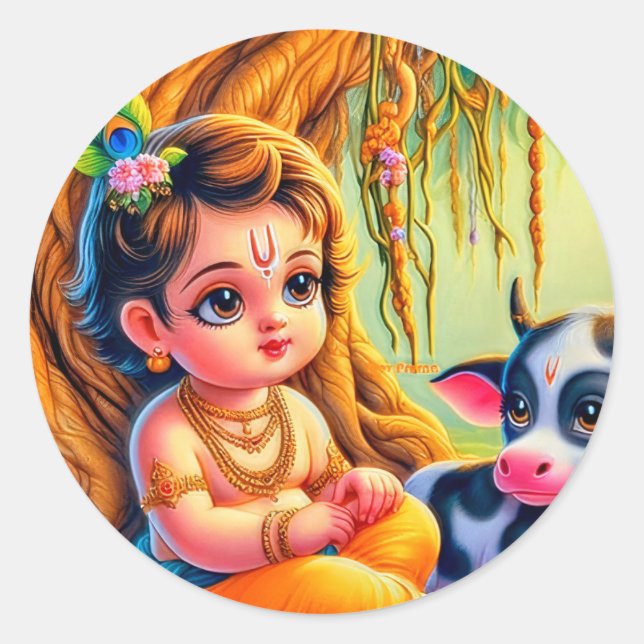 Little Krishna Sticker Collection (Front)
