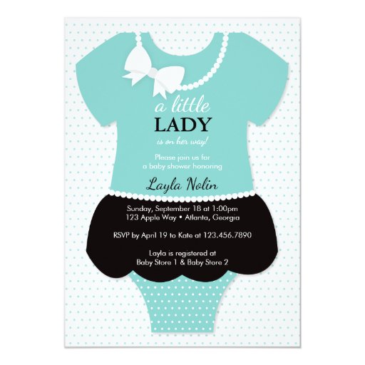 Little Lady Baby Shower Invitations 7