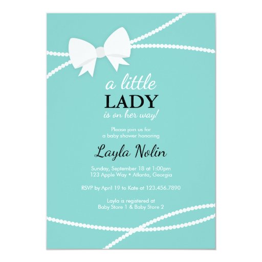 Little Lady Baby Shower Invitations 1