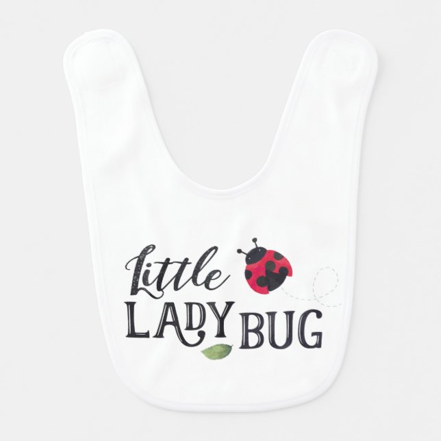 Little Lady Bug Baby Bib (Front)