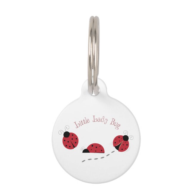 Little Lady Bug Pet ID Tag (Front)