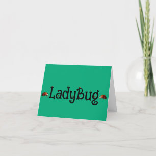 Little Lady Bugs Thank You Card