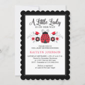Little Lady Ladybug Baby Shower Invitation (Front)