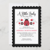 Little Lady Ladybug Girl Baby Shower Invitation (Front)