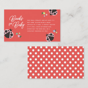 Little Lady Love Bug Red Books For Baby Enclosure Card