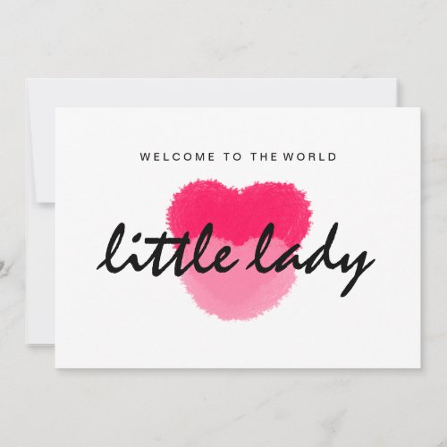 Little Lady New Baby Card