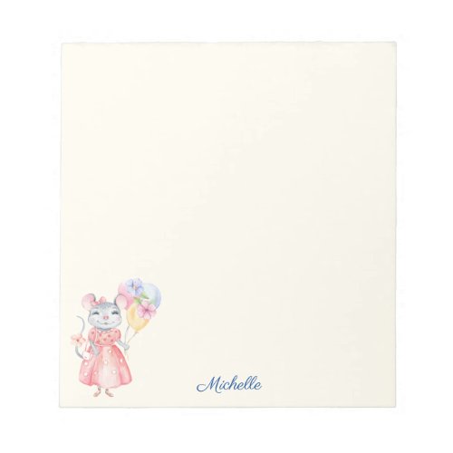 Little Lady Party Mouse Notepad YOUR Name