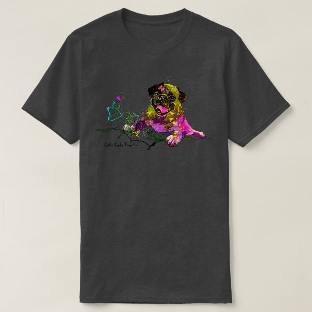 Little Lady Pugzilla T-Shirt (Design Front)