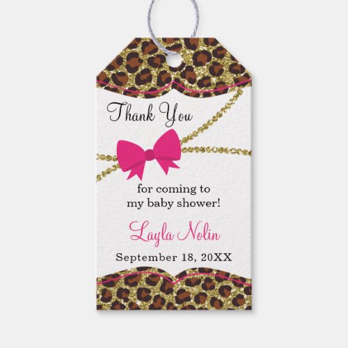 Little Lady Thank You Tag Favor Cheetah Gift Tags