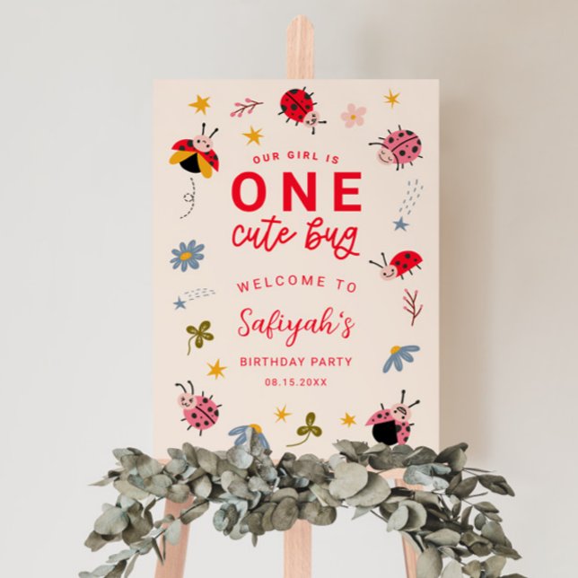 Little Ladybug 1st Birthday Party Welcome Sign (Creator Uploaded)
