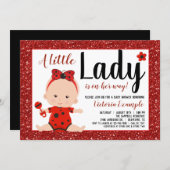 Little Ladybug Baby Girl Baby Shower Invitation (Front/Back)