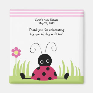 Little Ladybug Baby Shower / Birthday Favor Magnet