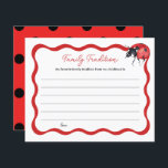 Little Ladybug Baby Shower Family Tradition Card<br><div class="desc">Little Ladybug Baby Shower Family Tradition Cards | Baby Shower Games</div>