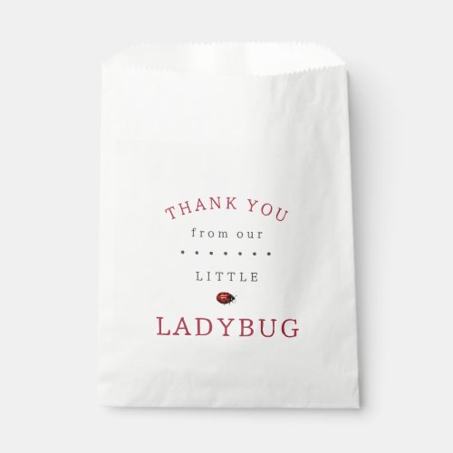 Little Ladybug Baby Shower  Favor Bag